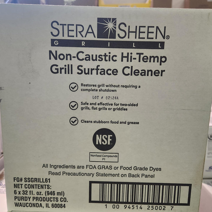 Stera-Sheen Grill Cleaner, Food-Safe, Non-Caustic, Powerful Grill and Griddle Surface Cleaner, Clean Hot Surfaces,