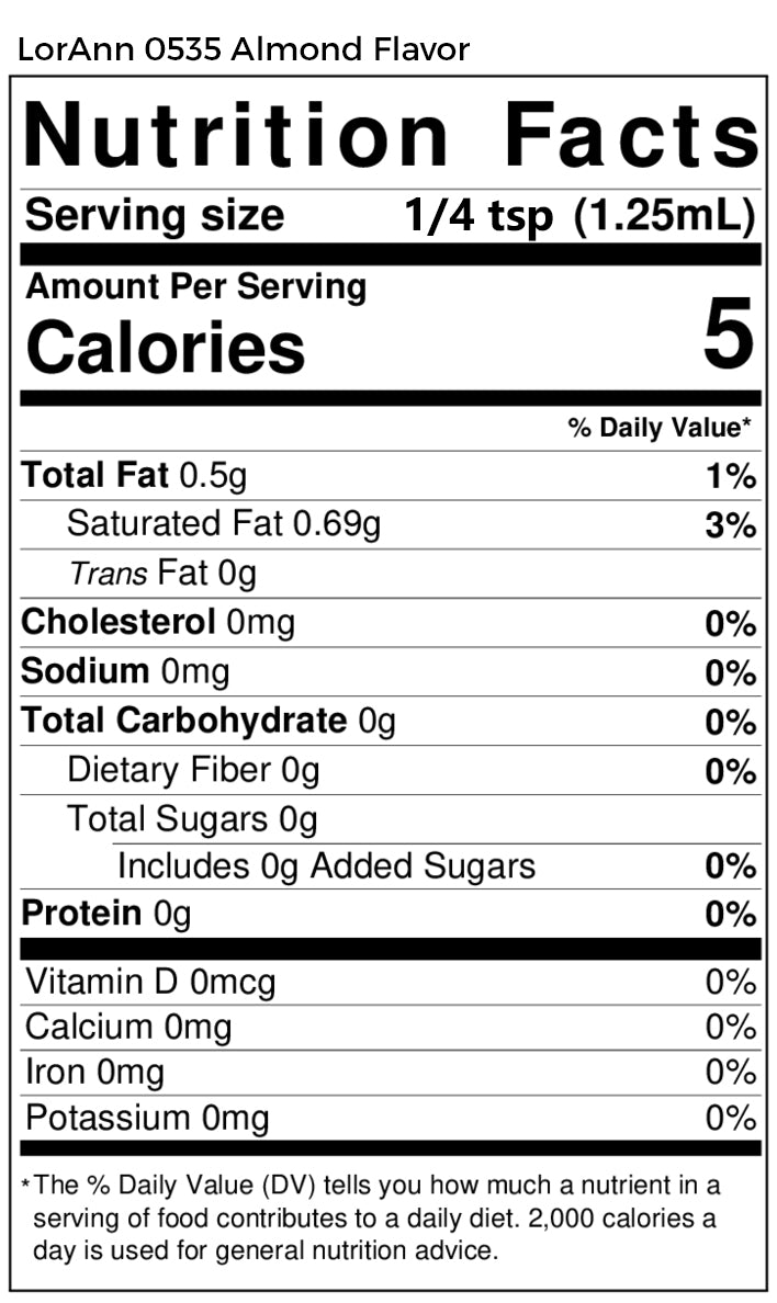 Almond Flavoring Super Strength Flavor 16 oz., 1 Gallon, 5 Gallons