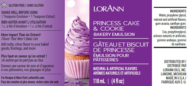 'REDUCED TO CLEAR' Princess Cake & Cookie Bakery Emulsion - 16 oz. Bakery Emulsions Canada