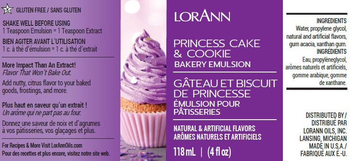 Princess Cake & Cookie Bakery Emulsion - 16 oz. - 1 Gallon - 5 Gallons