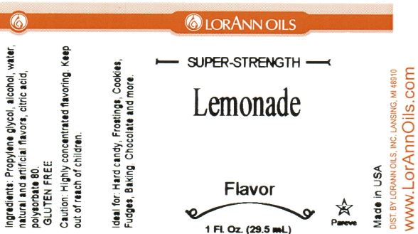 Lemonade Flavoring - Super Strength Flavor 1 oz., 16 oz., 1 Gallon, 5 Gallons