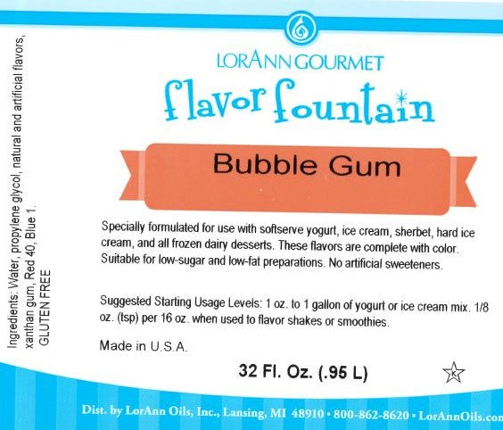 Saveur Bubble Gum Bouteille de 32 oz
