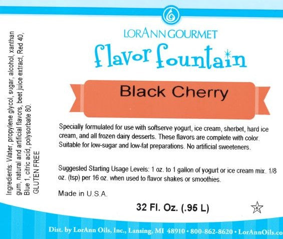 Bouteille de 32 oz à saveur de cerise noire