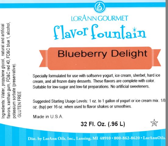 Blueberry Delight Flavor 32 oz Bottle