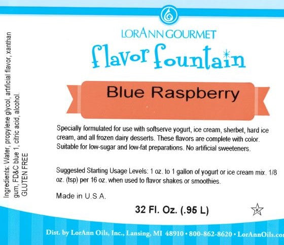 Bouteille de 32 oz à saveur de framboise bleue