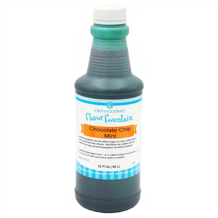 Saveur de menthe aux pépites de chocolat Bouteille de 32 oz