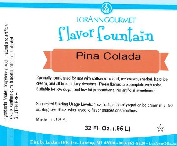 Bouteille de 32 oz de saveur Pina Colada