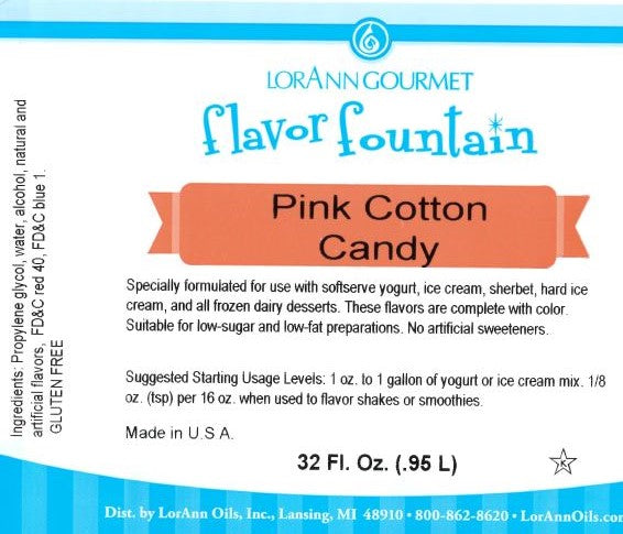 Flacon de 32 oz à saveur de barbe à papa rose