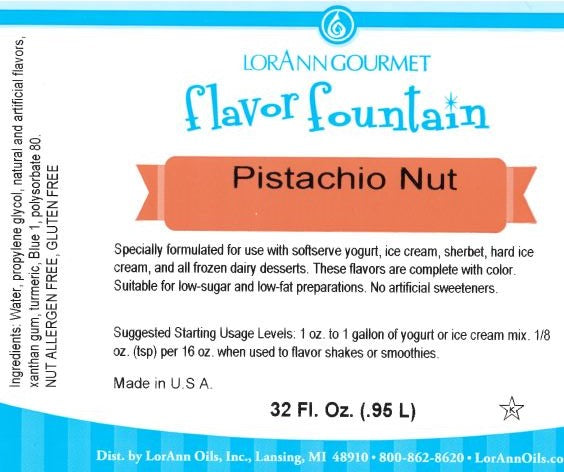 Flacon de 32 oz à saveur de pistache