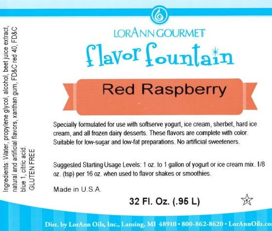 Bouteille de 32 oz à saveur de framboise rouge