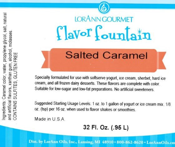 Flacon de 32 oz à saveur de caramel salé