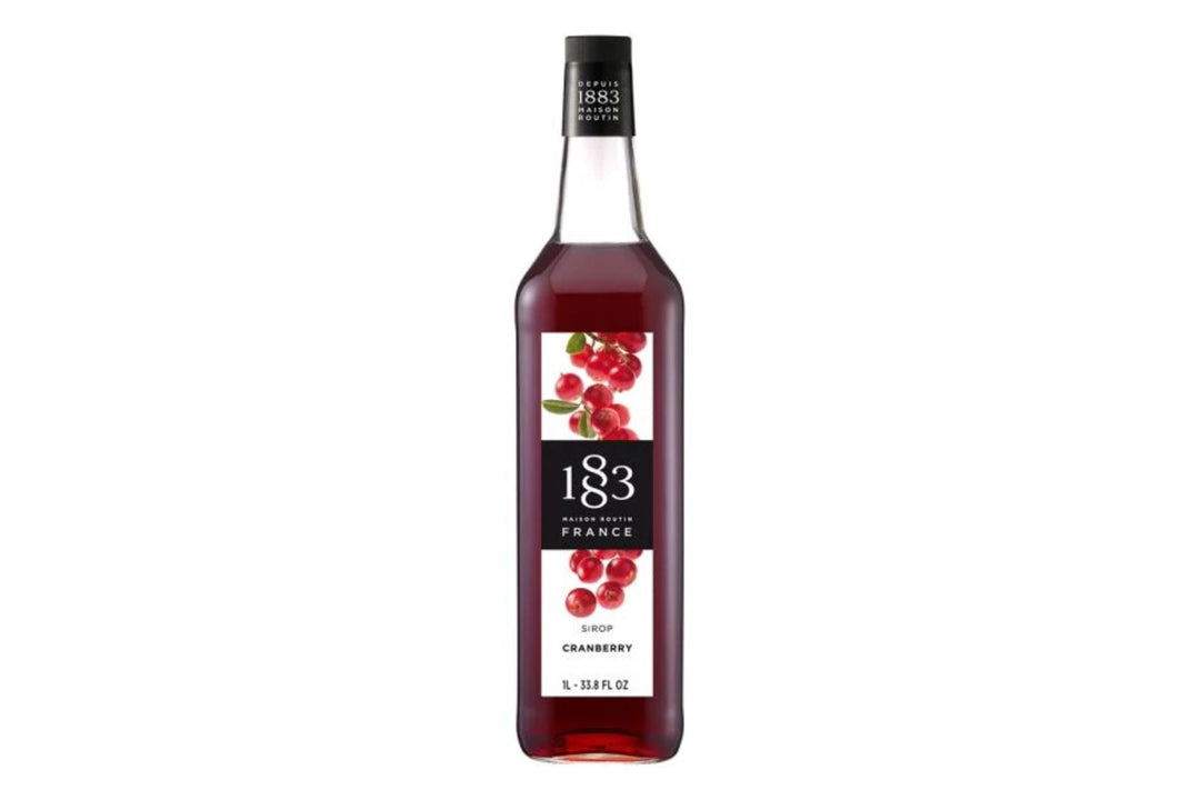 1883 Maison Routin Premium Syrup - 6 x 1L Pet-Plastic Bottles  - Cranberry