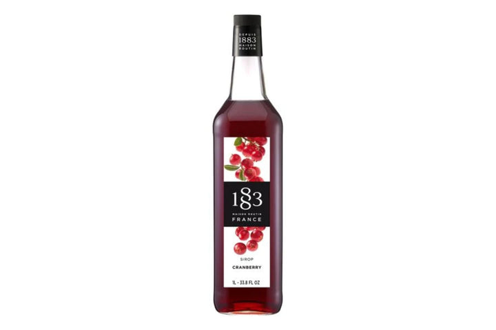 1883 Maison Routin Premium Syrup - 6 x 1L Pet-Plastic Bottles  - Cranberry