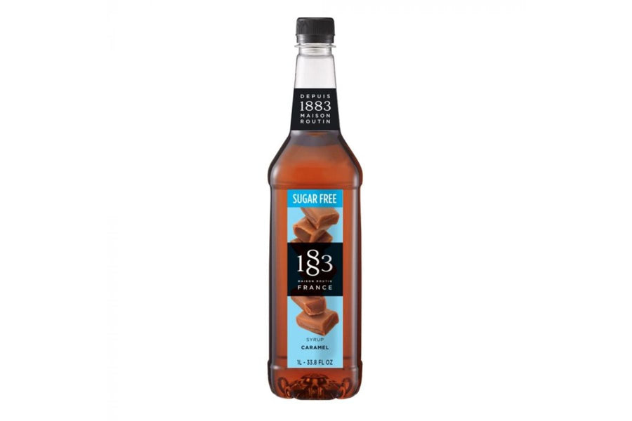 1883 Maison Routin Premium Syrup - 6 x 1L Pet-Plastic Bottles  - SF Caramel