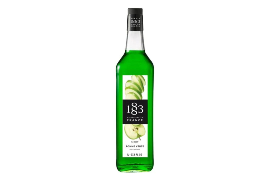 1883 Maison Routin Premium Syrup - 6 x 1L Pet-Plastic Bottles  - Green Apple