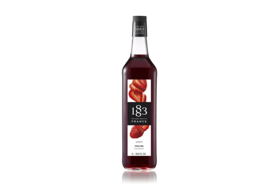 1883 Maison Routin Premium Syrup - 6 x 1L Pet-Plastic Bottles  - Strawberry