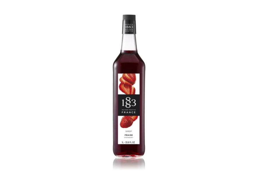 1883 Maison Routin Premium Syrup - 6 x 1L Pet-Plastic Bottles  - Strawberry
