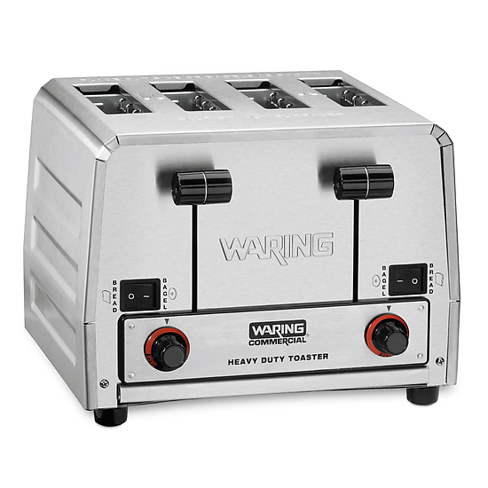 WCT855 Grille-pain commercial robuste commutable à 4 tranches pour bagels/toasts par Waring Commercial