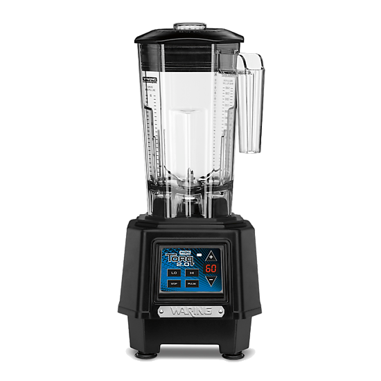 Mélangeur moyen TBB160 « Torq 2.0 » avec minuterie de 60 secondes et pot en copolyester de 48 oz par Waring Commercial