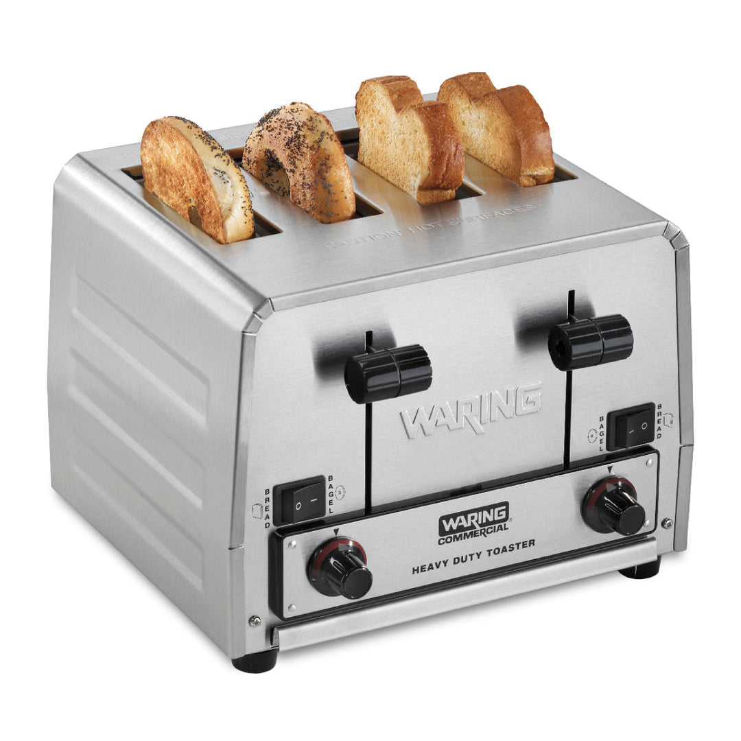 WCT855 Grille-pain commercial robuste commutable à 4 tranches pour bagels/toasts par Waring Commercial