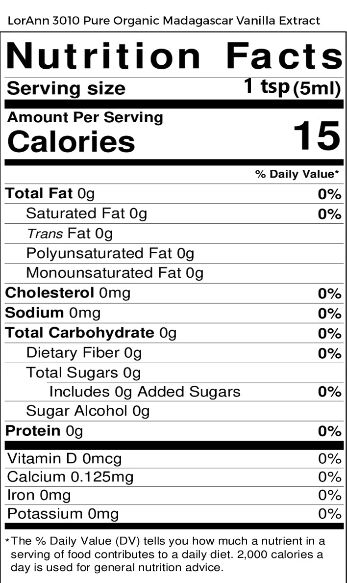 'REDUCED TO CLEAR' Organic Madagascar Vanilla Extract - 16 oz.