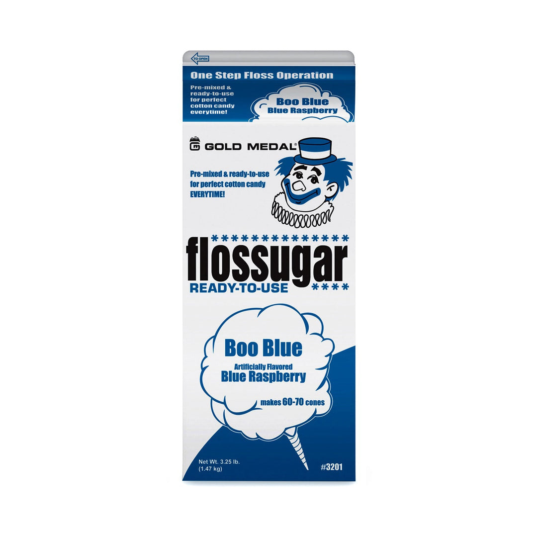 Boo Blue (Blue Raspberry) Cotton Candy Flossugar  | Cotton Candy Supplies Canada | 6 x 3.25lbs per case