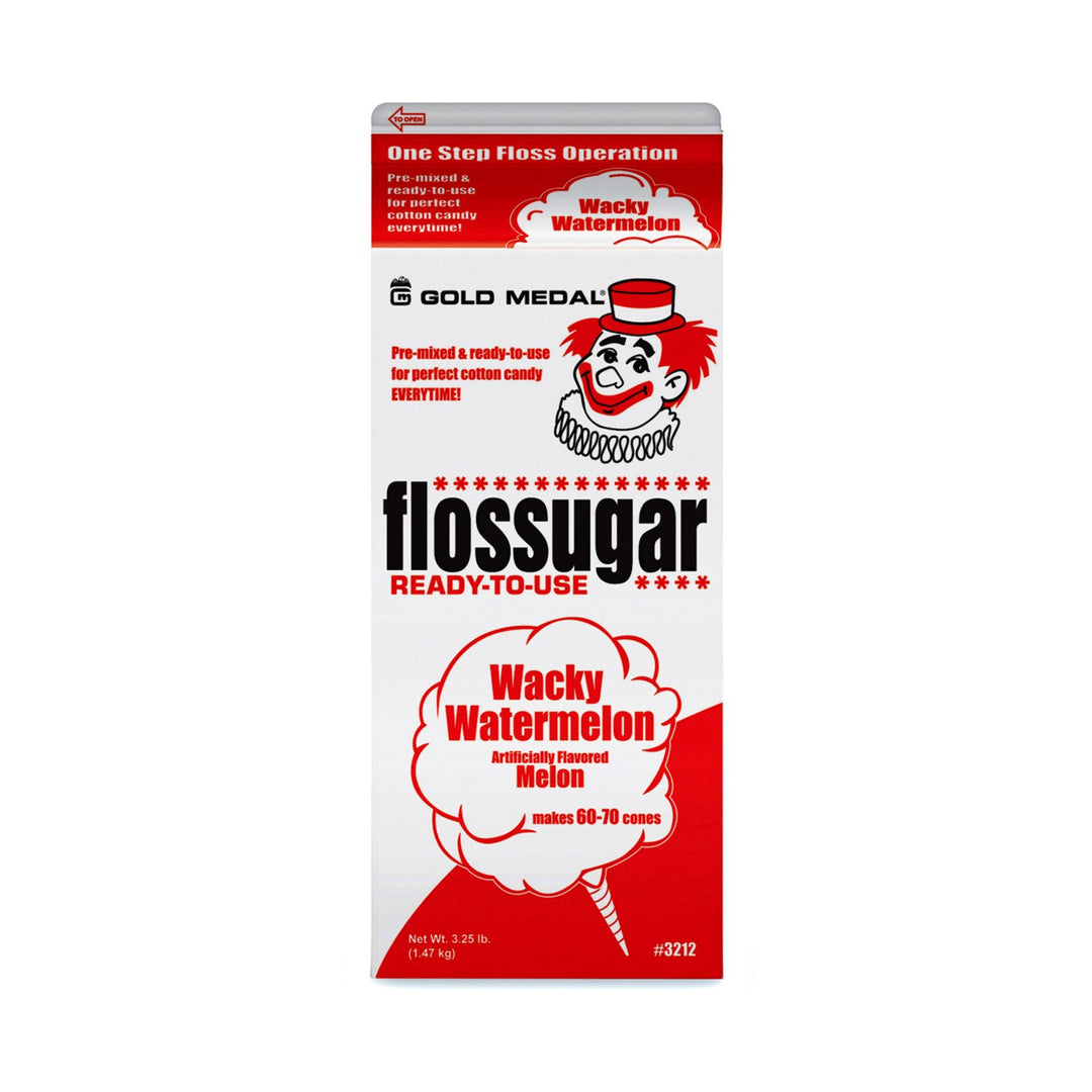 Wacky Watermelon (Watermelon) Cotton Candy Flossugar  | Cotton Candy Supplies Canada | 6 x 3.25lbs per case