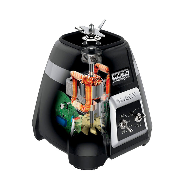 Waring Commercial Mélangeur moyen BB300S « Blade Series » avec interrupteur à bascule et pot en acier inoxydable de 48 oz