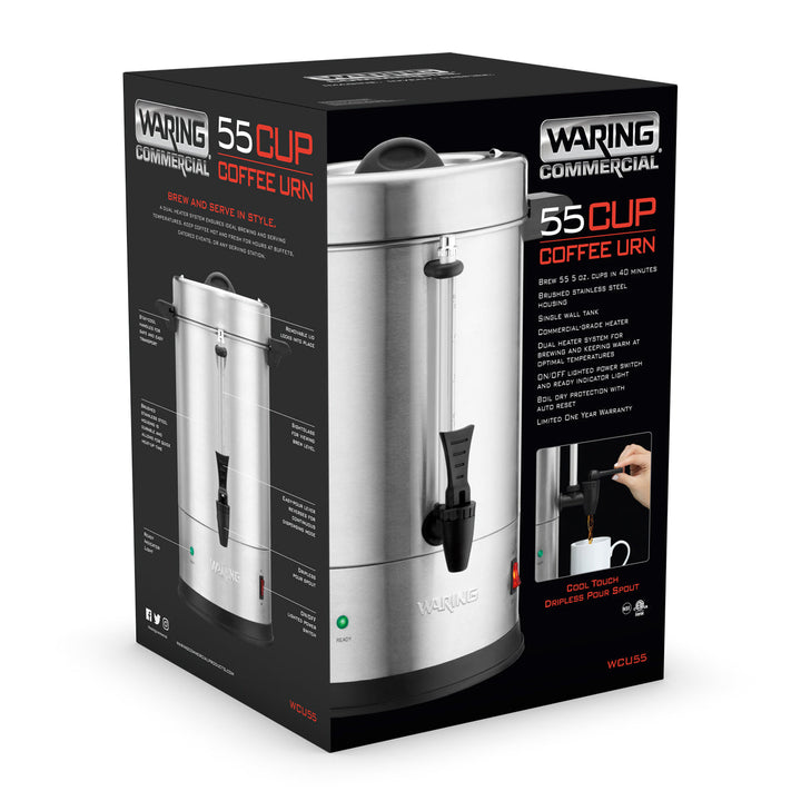 WCU55 55-Cup Stainless-Steel Coffee Urn by Waring Commercial