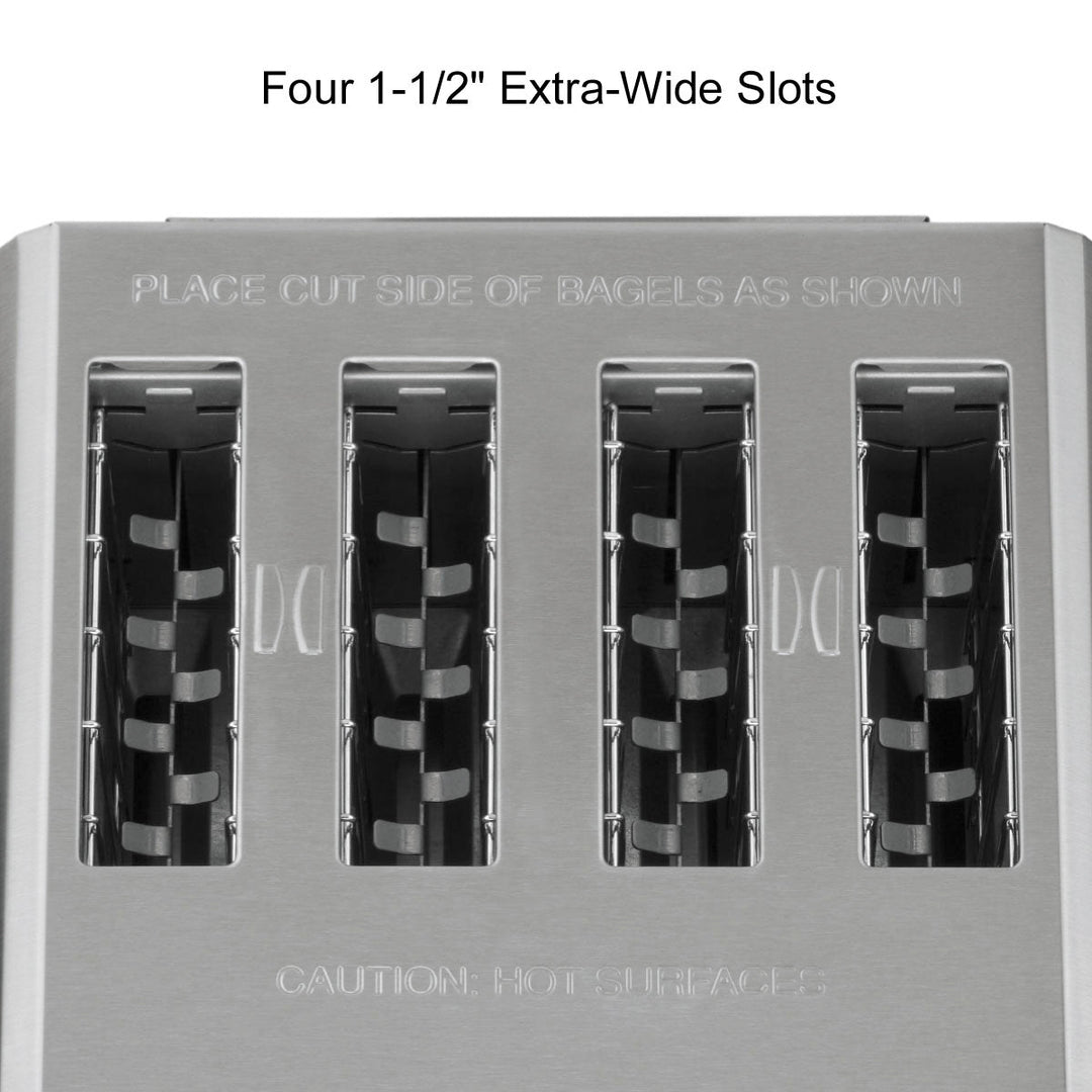 WCT855 Grille-pain commercial robuste commutable à 4 tranches pour bagels/toasts par Waring Commercial