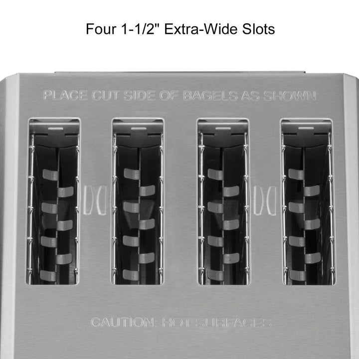 WCT855 Grille-pain commercial robuste commutable à 4 tranches pour bagels/toasts par Waring Commercial