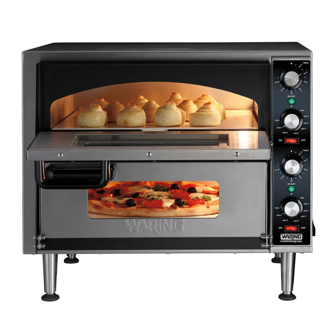 WPO350 Double-Deck Commercial Pizza Oven by Waring Commercial