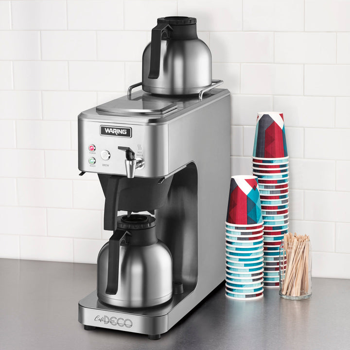 WCM60PT "Café Deco" Thermal Coffee Brewer with Hot Water Faucet by Waring Commercial