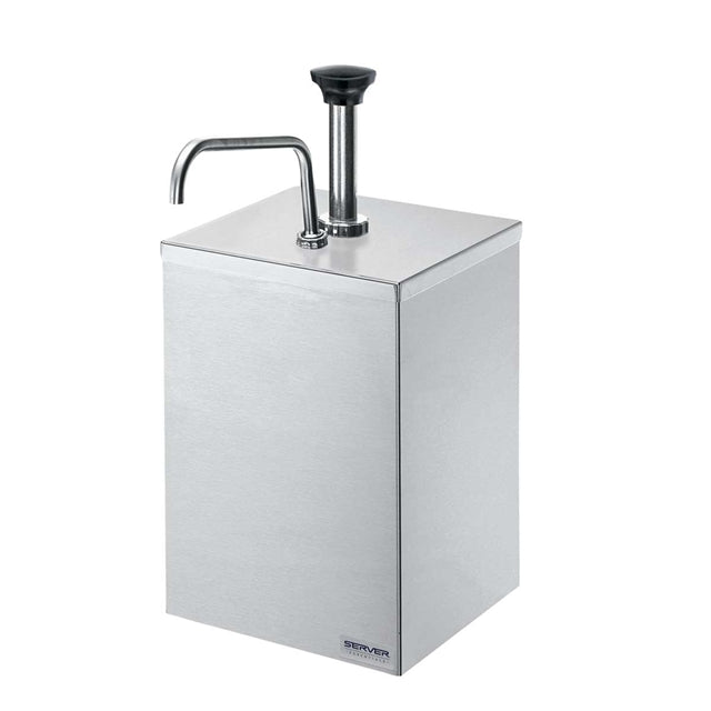 Pompe à canette n° 10 en acier inoxydable sur support