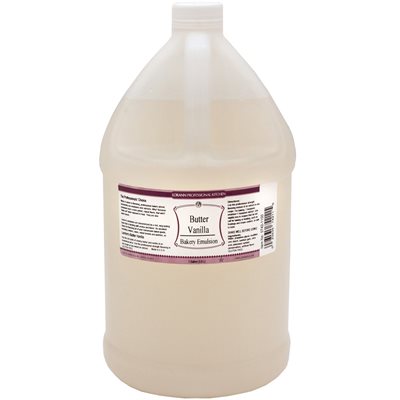 Émulsion de boulangerie au beurre et à la vanille - 16 oz. - 1 gallon - 5 gallons