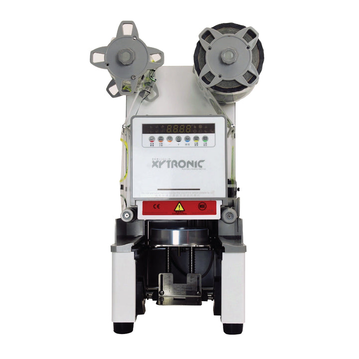 Machine à film d'étanchéité avec capteur de contact | Recommandé pour les coupelles d'injection GIVRÉ PP 90 mm (certifié UL/conforme à la norme NSF/ANSI 2)