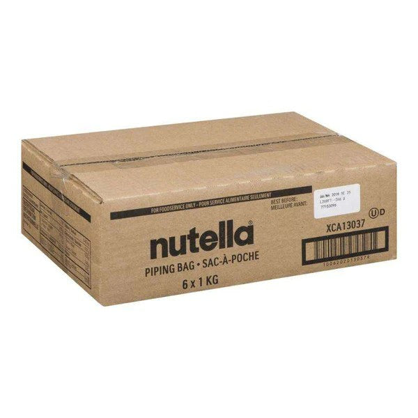 Nutella - Hazelnut Spread With Cocoa - Easy To Use Piping Bag - Foodservice 6 x 1 Kg