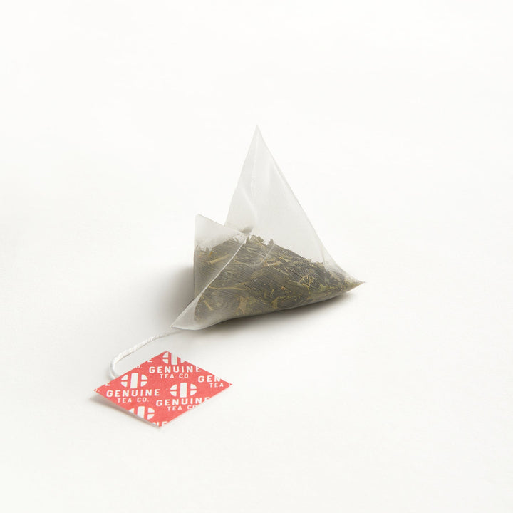 Bag of Pyramid Tea Bags - Organic Sencha Green Tea  - Genuine Tea Company - Toronto - Canada