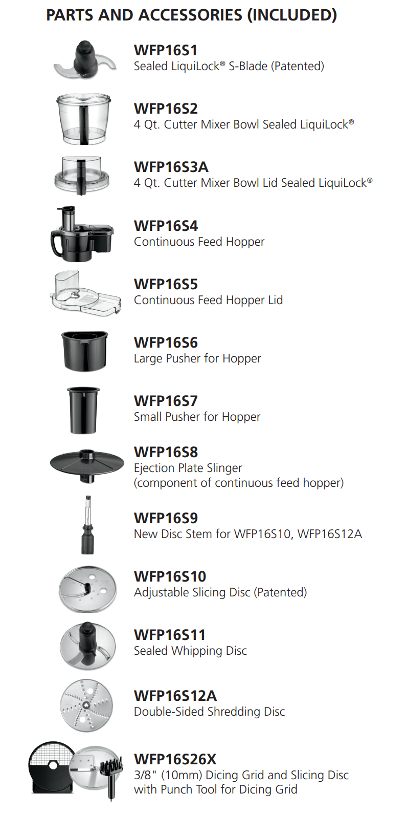 WFP16SCD - 4-Qt. Combination Bowl Cutter Mixer and Continuous-Feed with Dicing and LiquiLock Seal by Waring Commercial