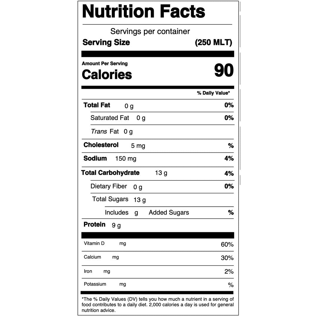 Instant Skim Milk Powder - Vim - Nutritional Information