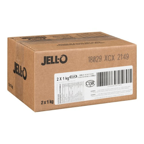 Vanilla - JELL-O Instant - Pudding Powder - Dessert Mix - 2 x 1kg/Case - Canada