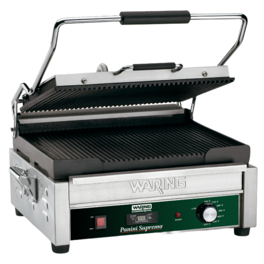 WPG250T Panini Supremo avec minuterie – Grand gril à panini par Waring Commercial