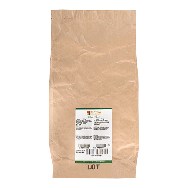An all-purpose batter to enhance crispiness and adhere breading to any meat, including chicken, pork, fish, shrimp and vegetables.