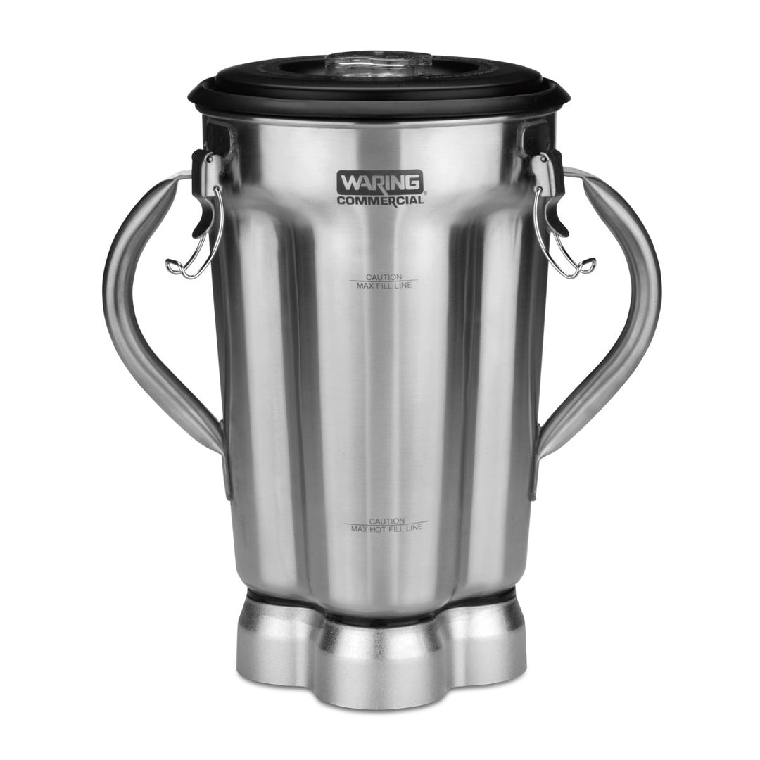 CAC72 - Récipient en acier inoxydable à deux poignées de 1 gallon avec ensemble de lames et couvercle