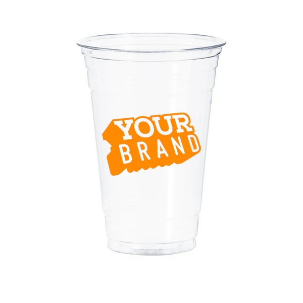 24 oz Custom Printed PET Cold Cups - 600/cs - 20 Cases Minimum