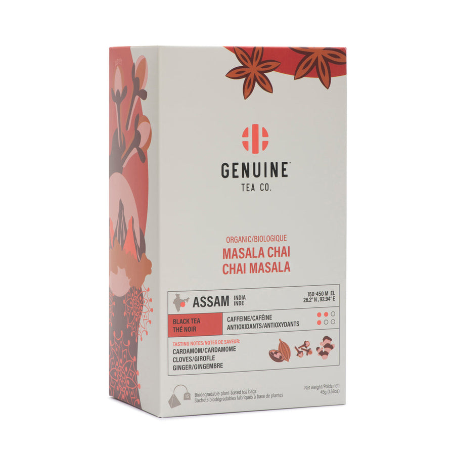 Pyramid Tea Bags - Organic Masala Chai Black Tea - Genuine Tea Company - Toronto - Canada