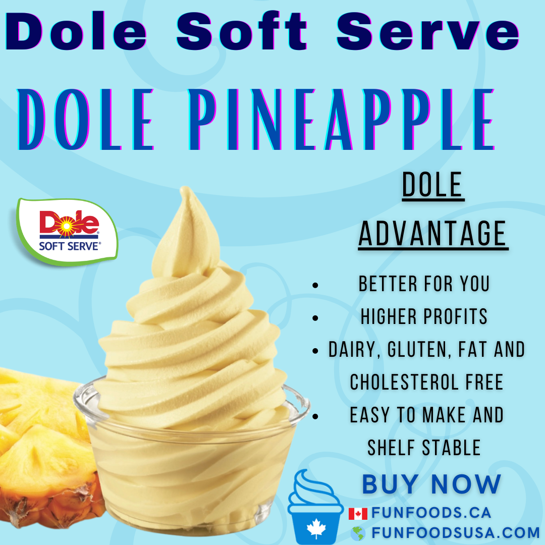 Dole Pineapple Soft Serve Mix Bag Case (4 X