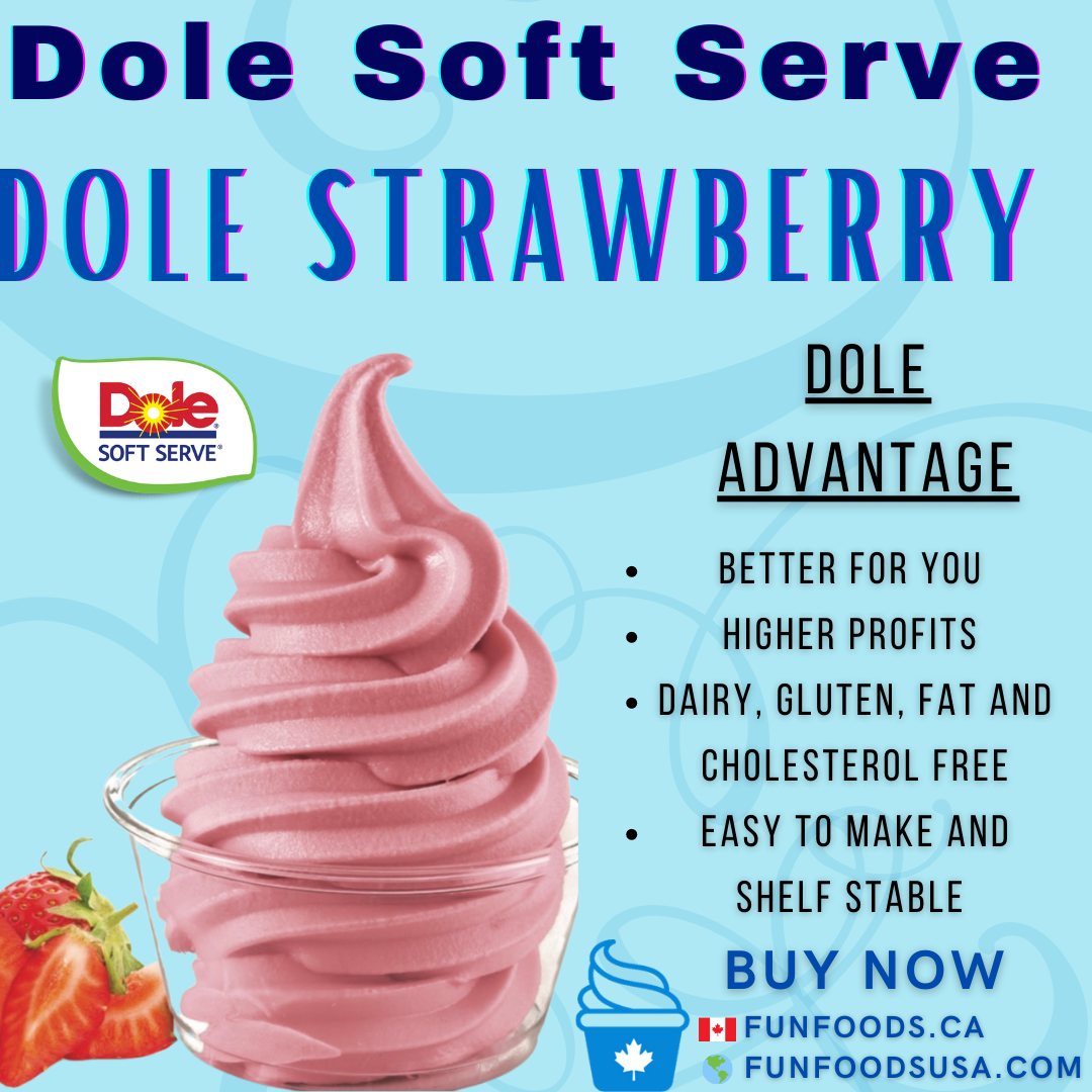 Dole Strawberry Soft Serve Mix Bag Case (4 X