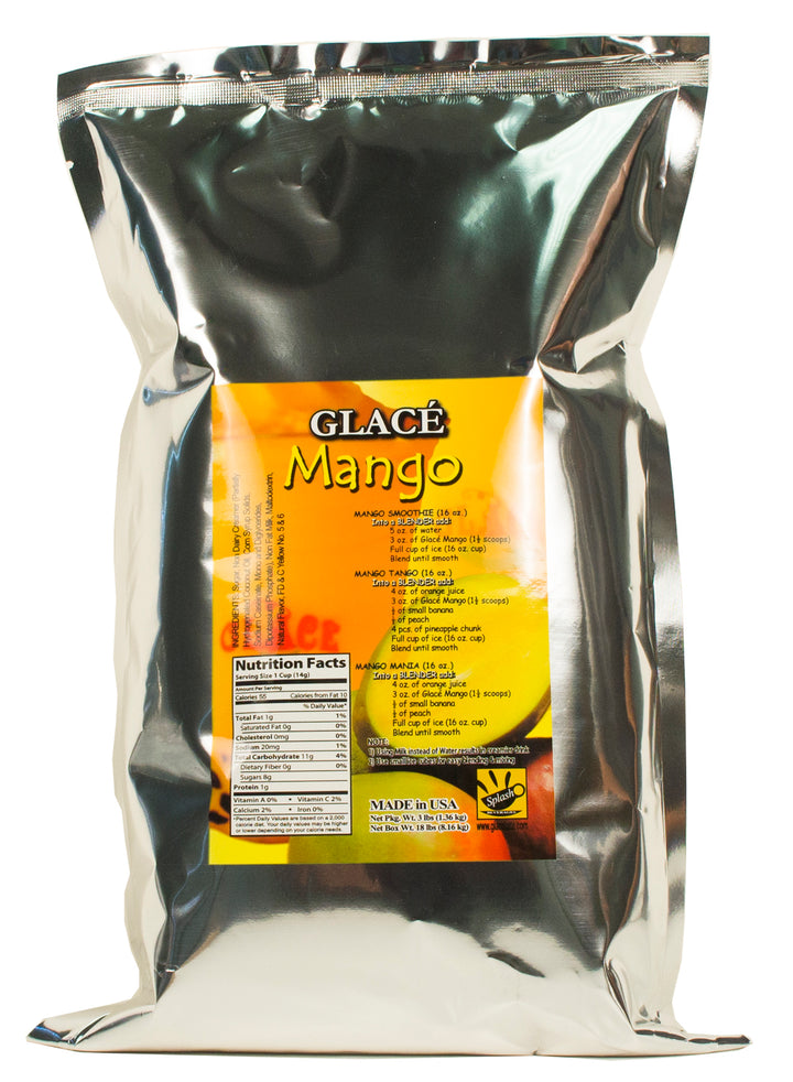 Mango 4 en 1 Mix pour Bubble Tea, Smoothies, Lattes et Frappes, 3 livres. Sac (caisse 6 x 3 livres. Sacs) - Fabriqué aux États-Unis