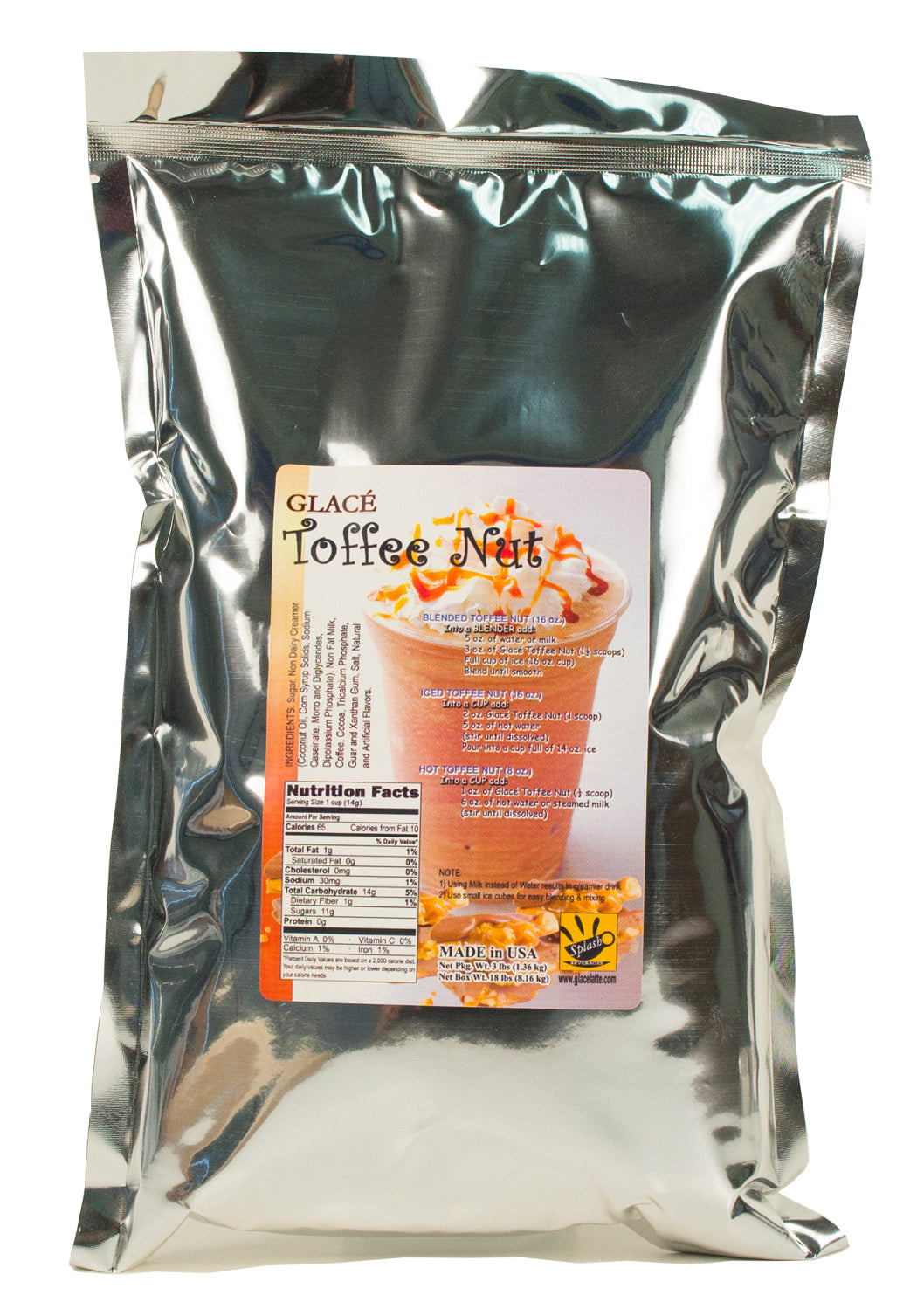 Toffee Nut (Caramel anglais) 4 en 1 Bubble Tea / Mélange Latte et Frappe
